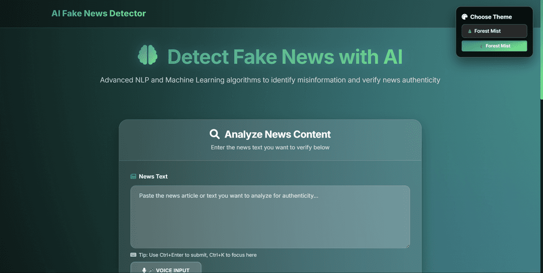 Fake News Detector with AI
